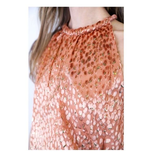 A.L.C Kinsa II Lurex Jacquard Textured Halter Sleeveless Cami Top Size 10 NEW - Picture 6 of 9